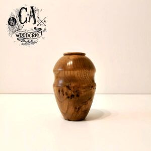 elm wooden bud vase turned by c a woodcraft