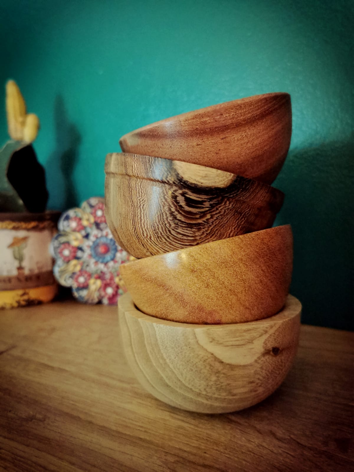 mini exotic snack bowls wooden by c a woodcraft