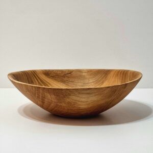 green turned cherry wooden bowl turned by c a woodcraft