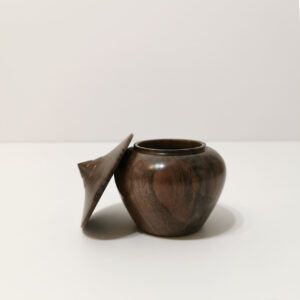 walnut turned wooden trinket box c a woodcraft 5