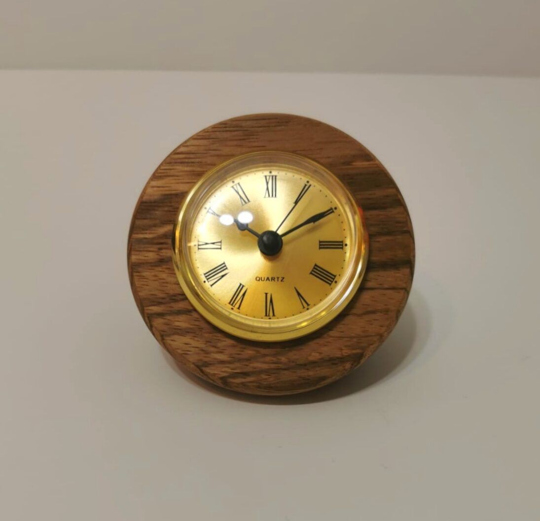 zebrano wooden clock