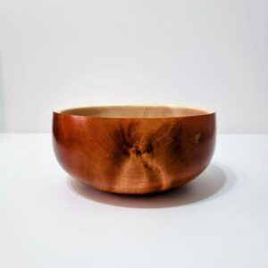 red sycamore stained wooden fruit bowl c a woodcraft