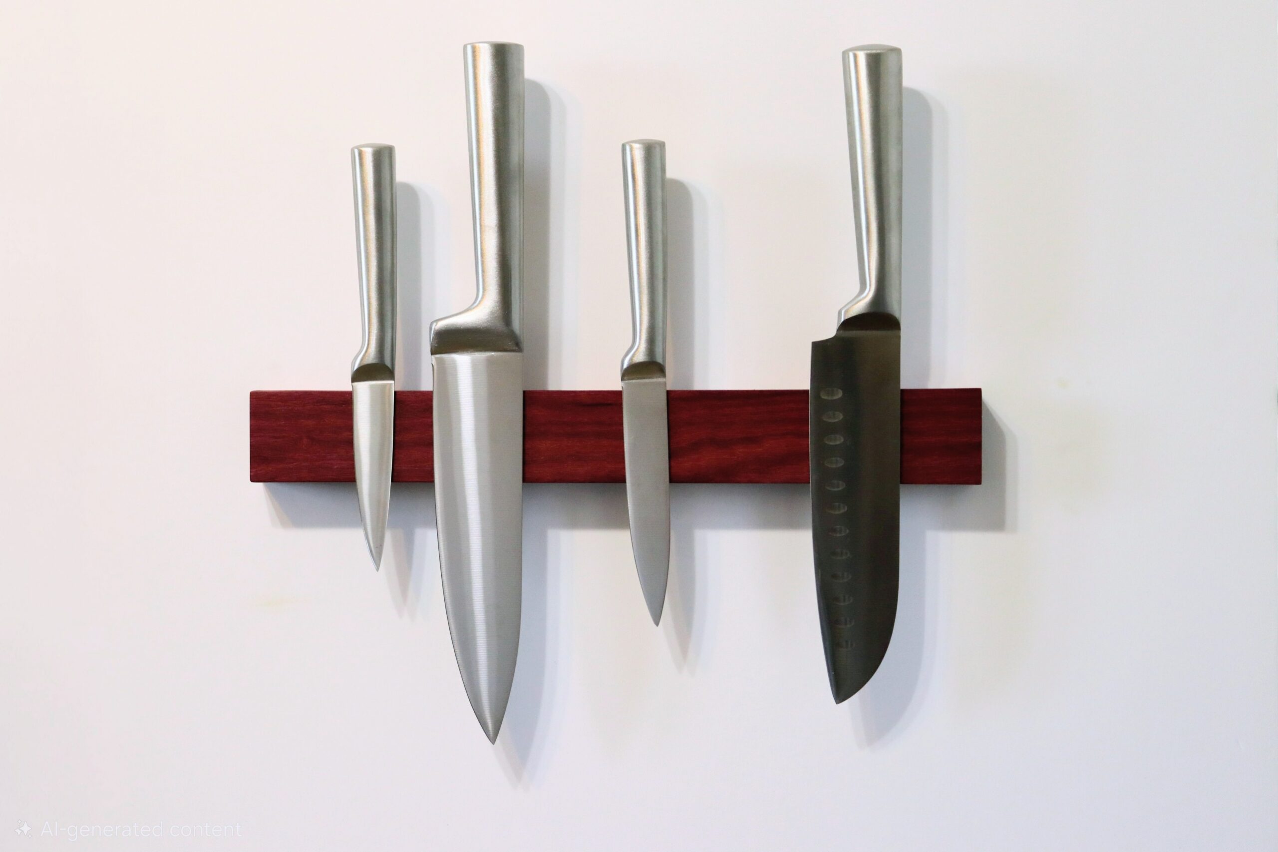 Purpleheart Wooden Magnetic Knife Rack c a woodcraft handmade gift