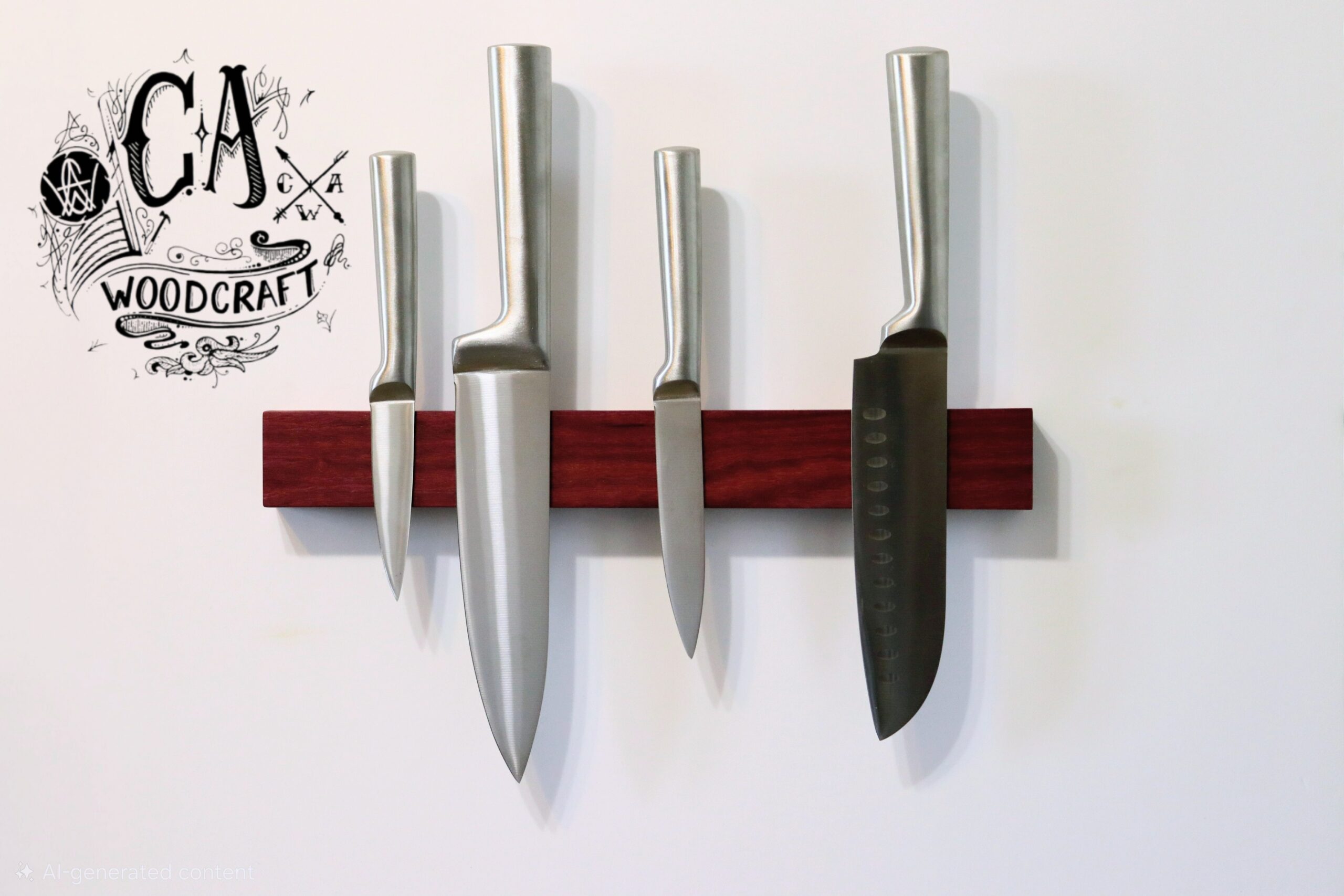 Purpleheart Wooden Magnetic Knife Rack c a woodcraft handmade gift