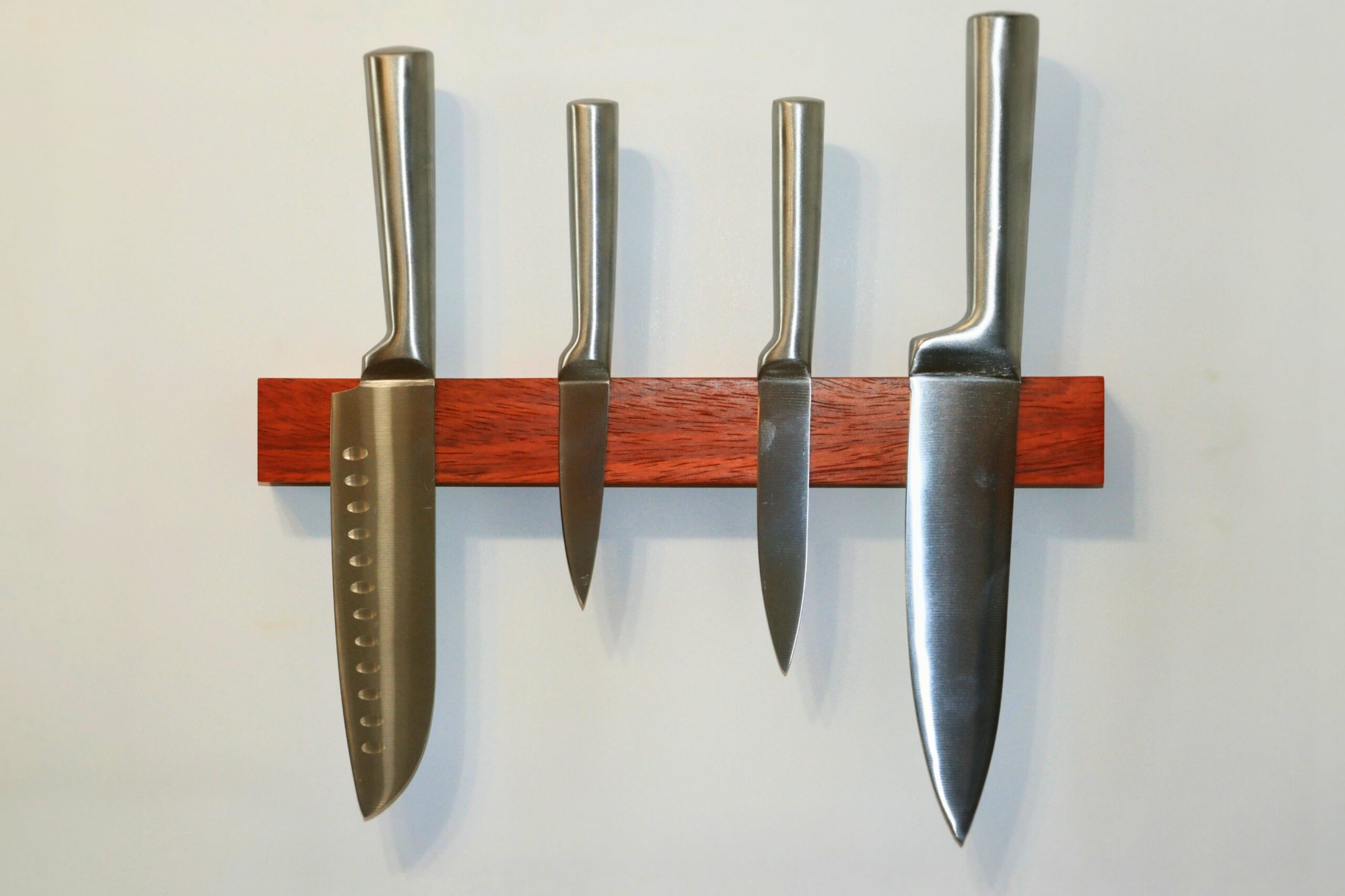 padauk Wooden Magnetic Knife Rack c a woodcraft handmade gift