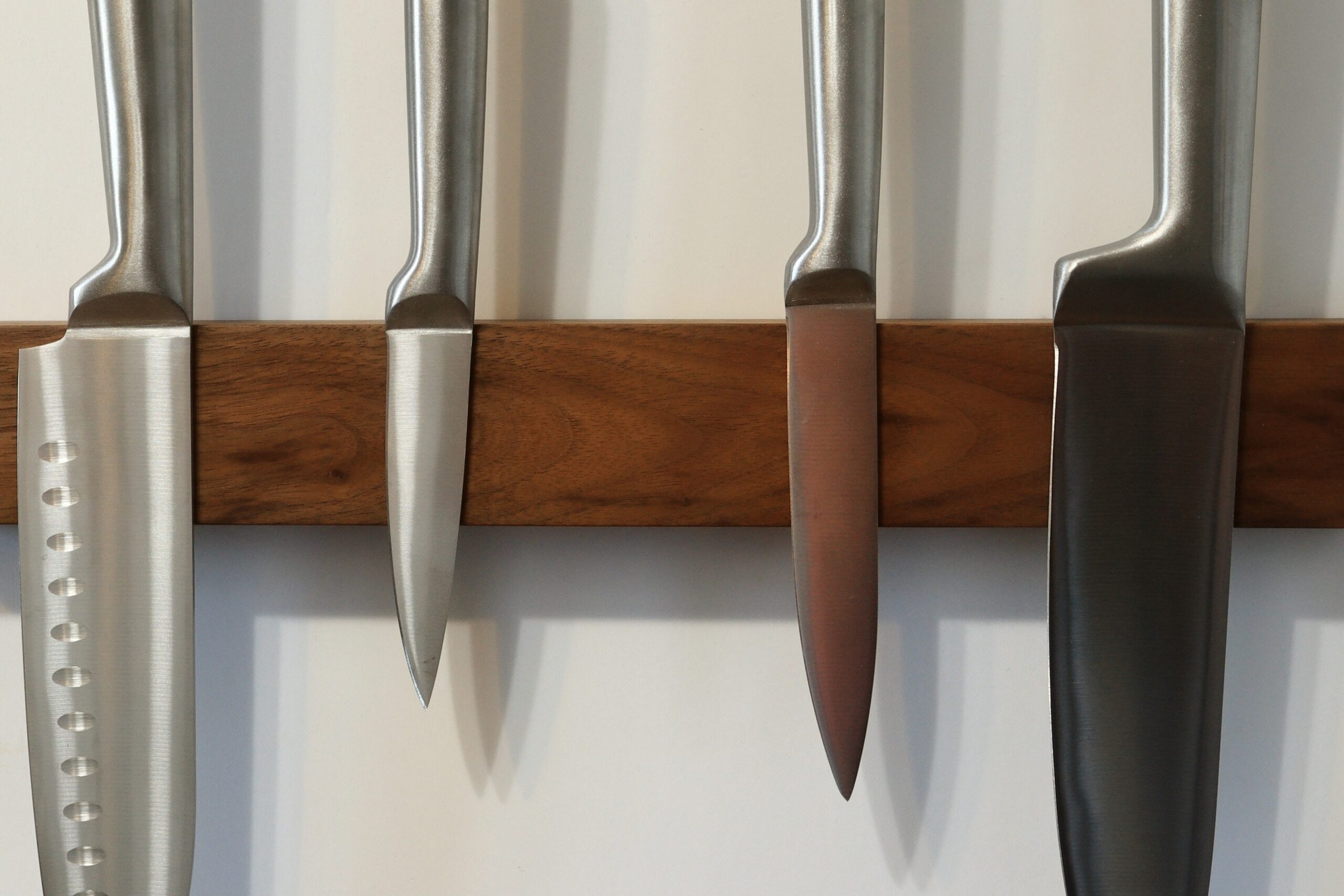 walnut Wooden Magnetic Knife Rack c a woodcraft handmade gift